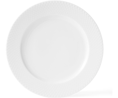 Lyngby Porcelæn - Rhombe balta vakarienės lėkštė - Ø27 cm