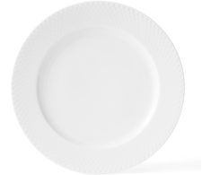 Lyngby Porcelæn - Rhombe balta vakarienės lėkštė - Ø27 cm