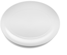 ​Lyngby Porcelæn – rombo baltas serviravimo padėklas 35x26,5 cm​