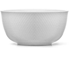 Lyngby Porcelæn - Rhombe Baltas Serving Bowl - Ø22 cm