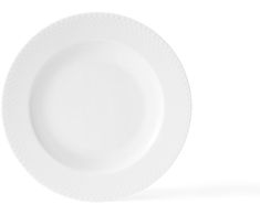 Lyngby Porcelæn - Rhombe baltos sriubos lėkštė - Ø23 cm