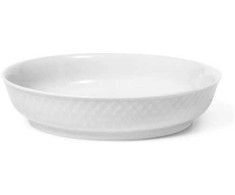 Lyngby Porcelæn - Rhombe Baltas desertinė lėkštė 16 cm