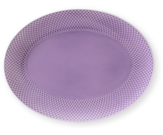 Lyngby Porcelæn - Ovalus serviravimo indas „Rhombe Color“ - 35 x 26,5 cm - violetinė