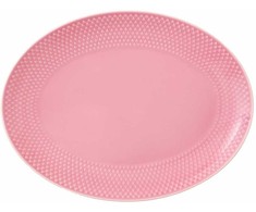 Lyngby Porcelæn - Ovalus serviravimo indas „Rhombe Color“ - 28,5 x 21,5 cm - Rožinis