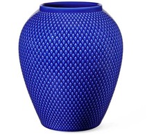 Lyngby Porcelæn – Rombo spalvos porcelianinė vaza – A16,5 cm – Tamsiai mėlyna