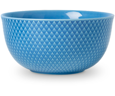 Lyngby Porcelæn – Rombo spalvos serviravimo indas – Ø17,5 cm – Mėlynas