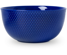 Lyngby Porcelæn – Rombo spalvos serviravimo indas – Ø22 cm – Tamsiai mėlynas