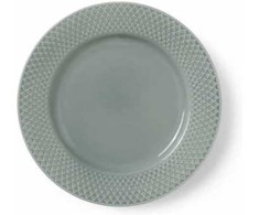 Lyngby Porcelæn – Rhombe Earth pietų lėkštė – Ø21 cm – Samanos