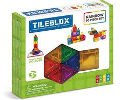 Magformers Tileblox - Rainbow - 30 vnt su magnetine lenta (3202)