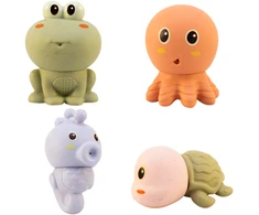 Magni - Bath Animals in Box, 4 pcs. Hygenic+Wheat Straw (5747)