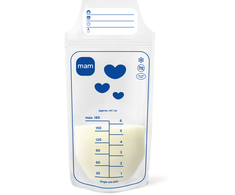 MAM - motinos pieno laikymo maišeliai - 25 vnt. pakuotė - 180 ml