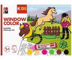Marabu - Fun Fancy Pony Ranch dažai 6x25ml + motyvas (822505)