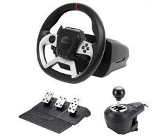 Maxx Tech Pro FF lenktyninių ratų rinkinys (ratas, 3 pedalų komplektas ir pavarų perjungiklis) – PS4 / PC / XBOX