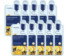 Mediheal - „Dermaplus“ žaliųjų mandarinų kaukė – žalia – 10 vnt.