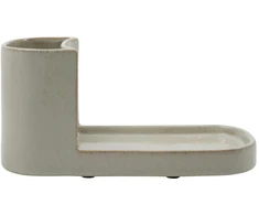 Meraki - and soap holder, MKDatura - Shellish pilkas - l: 26 cm, w: 10.5 cm, h: 12.5 cm