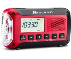 Midland – avarinis radijas ir maitinimo blokas ER250BT su Bluetooth