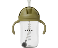 Mininor Global Aps „Mininor Global“ – šiaudinis butelis iš tritano, 330 ml – samanų žalias (14253)