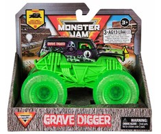 Monster Jam 1:43 sunkvežimis su šviečiančiais ratais - Grave Digger