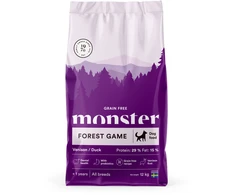 Monster Pet Food - Dog begrūdis Forest Game Venison/antiena - 12 kg