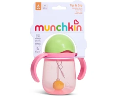 Munchkin - Tip &amp; Sip Straw Trainer Cup - Rožinė - 207 ml