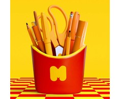 Mustard Garstyčios - „Fries 'n Scribes“ - 10 cm x 8 cm