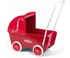 My Baby - Raudonosios lėlės medinis vežimas (61302)