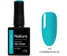 Nailura - Gelinis lakas 170 - Karibų mėlyna - 10 ml