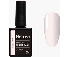 Nailura - Rubber Base 4 - Light Rožinė - 10 ml