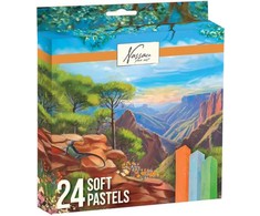 Craft Sensations 24 minkštų pastelinių kreidelių rinkinys – meno kūrybai