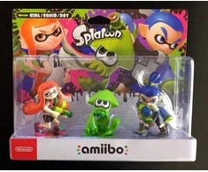 Nintendo Amiibo Splatoon Inkling Girl Squid Boy trijų figūrėlių rinkinys (3 vnt.)