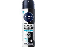 Nivea Juodas Baltas Invisible Fresh vyriškas purškiklis vyrams, 150 ml