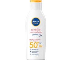 Nivea jautriai odai skirtas „Immediate Protect“ apsauginis losjonas nuo saulės ir alergijos SPF 50+, 200 ml