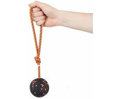 Non-Stop - Ball with rope - Oranžinis/juodas - 6cm