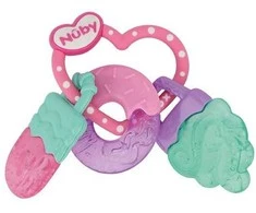 Nuby - Icy Bite Sweets Teether Rožinė/Turqoise/Violetinė + 3 M (708060)