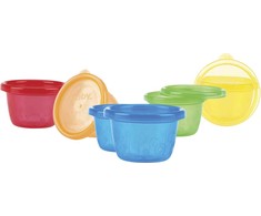 „Nuby“ – užkandžių dubenėlių rinkinys – spalvingas – 120 ml – 6 p.