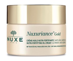 Nuxe Maitinamasis-stiprinamasis maksimaliai nuo senėjimo saugantis aliejinis kremas „Nuxuriance® Gold Nutri-fortifying oil cream ultimate anti-aging“, 50 ml