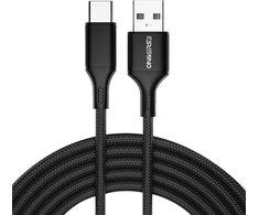 Oniverse USB-A į USB-C įkrovimo laidas, 3 m – juodas