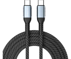Oniverse USB-C į USB-C 100W greito įkrovimo laidas, 2 m – juodas