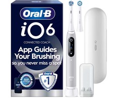 Oral B - iO6 Elektrinis dantų šepetėlis - Pilkas - 2 Heads, Premium Travel Case