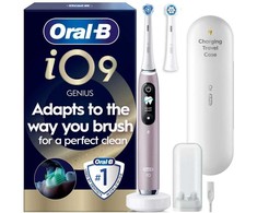 Oral B - iO9 Elektrinis dantų šepetėlis - Rose - 2 Šepetėlio galvutė, Charging Travel Case