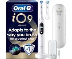 Oral B - iO9 Elektrinis dantų šepetėlis - Baltas - 2 Šepetėlio galvutė, Charging Travel Case