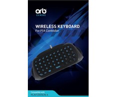 Orb Factory „PlayStation 4“ valdiklio klaviatūra, mėlyna ir juodai apšviesta