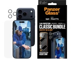 Panzer Glass „PanzerGlass“ – 2 viename klasikinis rinkinys – „iPhone 17 Pro“ – su „FASTFIT IN-A-BOX“