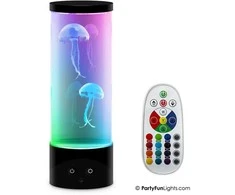 Party Fun Lights Šventės linksmybės - medūzos formos lempa su nuotolinio valdymo pultu - aukštis: 30 cm (605403)