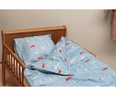 Patalynės komplektas Brandmac By Mats - Bed Linen Baby Size 70 x 100 cm - Striped Cars (MAT116)