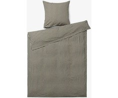 Patalynės komplektas Juna - Bæk&amp;Bølge Bed Linen 140x200 cm - Juodas &amp; Sand