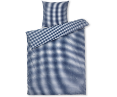 Patalynės komplektas Juna - Bæk&amp;Bølge Bed Linen 140x200 cm - Dark Mėlyna &amp; Baltas