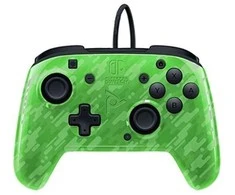 PDP Delux+ Audio Camo Žalias laidinis valdiklis skirtas Nintendo Switch