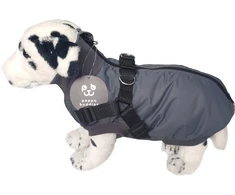Peppy Buddies Peppy Buddy - Dog Jacket w. harness+zipper charcoal pilkas, XXL 55 cm