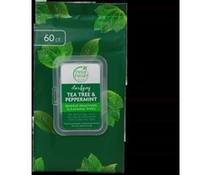 Petal Fresh - Grynos arbatmedžio ir pipirmėčių makiažo valymo servetėlės